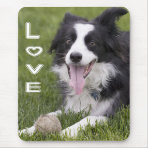 Liefde Border Collie Puppy Hond Muismat