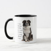 Liefde Border Collie zo veel Quote Gezegde Mok (Links)