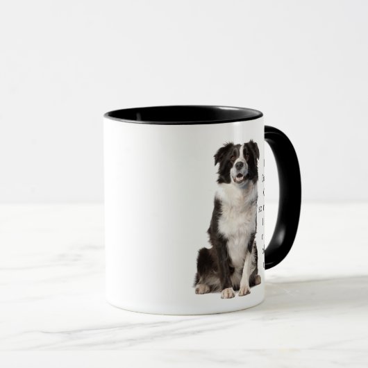 Liefde Border Collie zo veel Quote Gezegde Mok (Voorkant rechts)