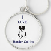 Liefde Border Collies Sleutelhanger (Voorkant)