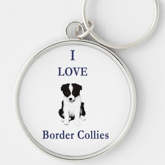 Liefde Border Collies Sleutelhanger (Voorkant)