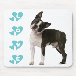 Liefde Boston Terrier Puppy Hond Computer Muismat