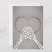 Liefde & Botten Spooky Rood Bloemen Bruiloft Kaart (Achterkant)