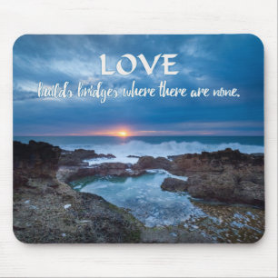 Liefde bouwt bruggen mousepad muismat