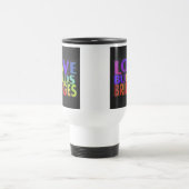 "Liefde bouwt bruggen" Reiskoffiemok. Reisbeker (Center)