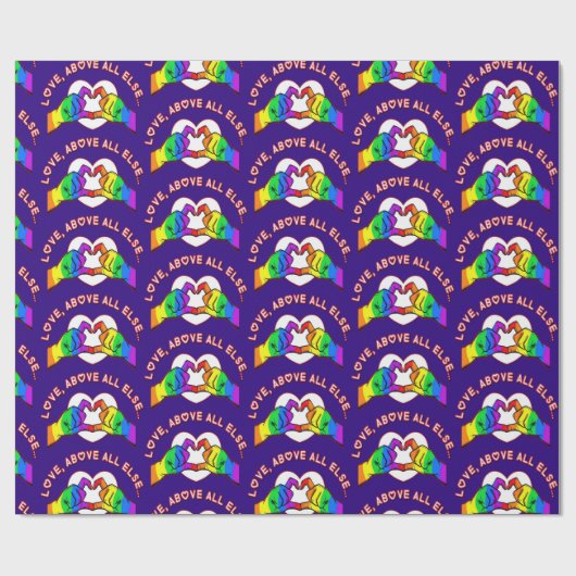 Liefde boven alles anders cadeaupapier (Vlak)