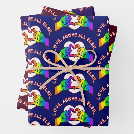 Liefde boven alles anders inpakpapier vel (In situ)