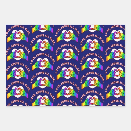 Liefde boven alles anders inpakpapier vel (Voorkant)