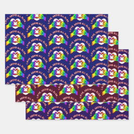 Liefde boven alles anders inpakpapier vel