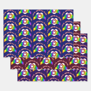 Liefde boven alles anders inpakpapier vel