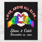 Liefde boven alles anders wijn etiket (Enkel label)