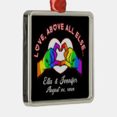 Liefde boven alles Else Metal Ornament (Rechts)