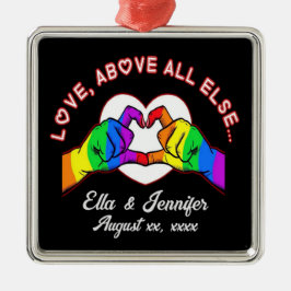 Liefde boven alles Else Metal Ornament
