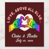 Liefde Boven Alles   Wijn Etiket (Enkel label)