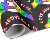 Liefde boven alles, zwart cadeaupapier (Rol Hoek)