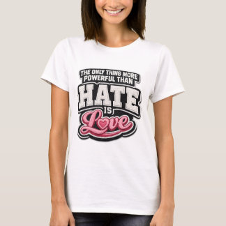 Liefde Boven Haat Borduurwerk Stijl Design – Valen T-shirt