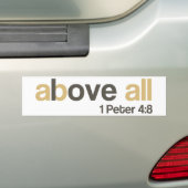 Liefde bovenal bumpersticker (Op auto)
