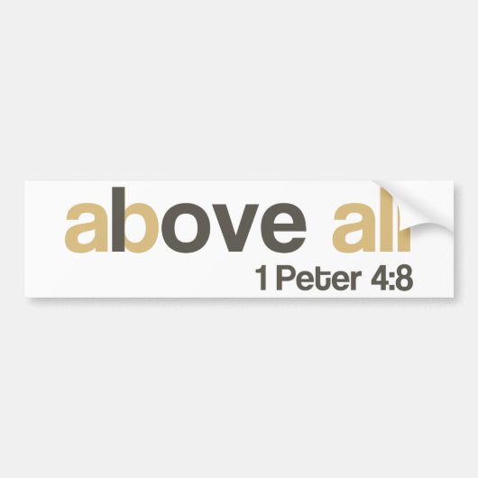 Liefde bovenal bumpersticker (Voorkant)