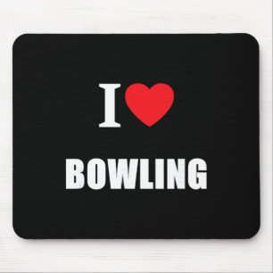 Liefde Bowling Bowler Kroon Plat Cricket Tien Pin Muismat