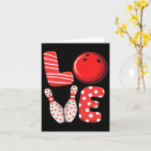 Liefde Bowling Byll En Pins Groep Matching Valenti Kaart (Gele Bloem)