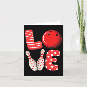 Liefde Bowling Byll En Pins Groep Matching Valenti Kaart