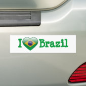 Liefde Brazilië Bumpersticker (Op auto)
