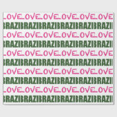 Liefde Brazilië Cadeaupapier (Vlak)