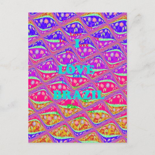 Liefde Brazilië. Mooie traditionele Samba-kleuren Briefkaart (Voorkant)