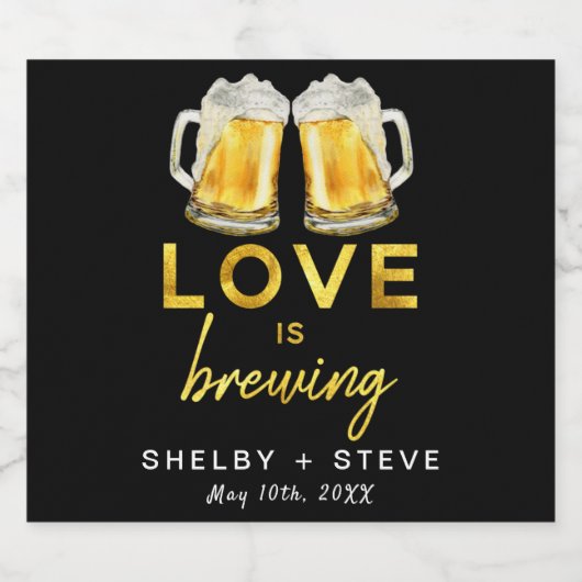 Liefde breekt bier etiket (Enkel label)