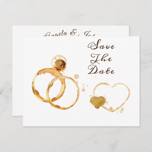 Liefde breekt de datum op save the date (Voorkant / Achterkant)