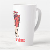 Liefde breekt en verraadt emotioneel ontwerp latte mok (Rechterhoek)