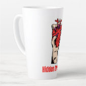 Liefde breekt en verraadt emotioneel ontwerp latte mok (Linkerhoek)