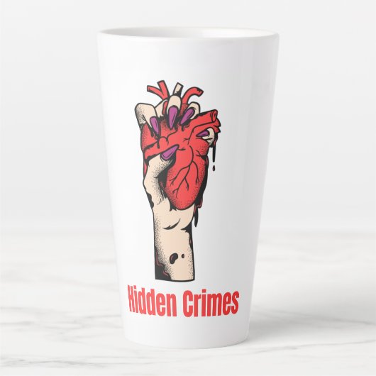 Liefde breekt en verraadt emotioneel ontwerp latte mok (Voorkant)