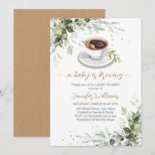 Liefde breekt het Baby shower van de Coffee Bar Pa Kaart (Voorkant / Achterkant)