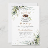 Liefde breekt het Vrijgezellenfeest van de Coffee  Kaart (Voorkant)