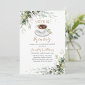 Liefde breekt het Vrijgezellenfeest van de Coffee  Kaart (Staand voorkant)