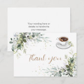 Liefde breekt koffiebar bedankkaart (Voorkant / Achterkant)