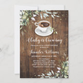 Liefde breekt koffiebar Rustic Baby shower Kaart (Voorkant)
