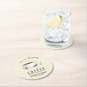 Liefde breekt koffieweddenschap ronde kartonnen onderzetter (Insitu)