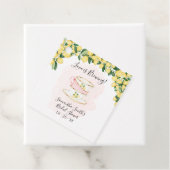 Liefde breekt Lemons Tea Vrijgezellenfeest Roze Bedankjes Labels (In situ)