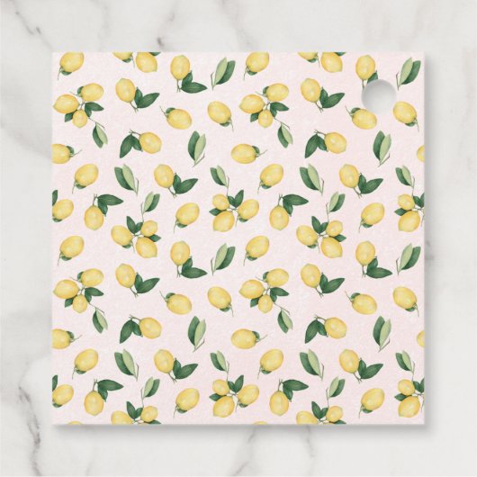 Liefde breekt Lemons Tea Vrijgezellenfeest Roze Bedankjes Labels (Achterkant)