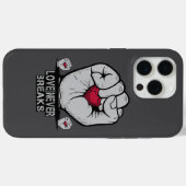 Liefde breekt nooit hart citaat iPhone 15 Pro Max Case-Mate iPhone Case (Achterkant (horizontaal))