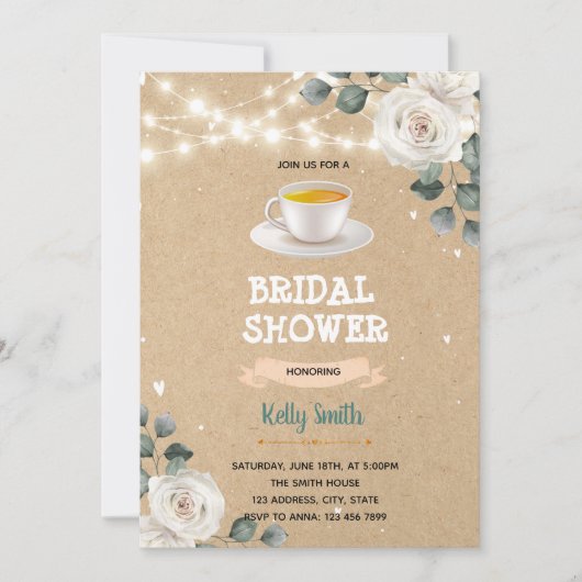 Liefde breekt theethema vrijgezellenfeest kaart (Voorkant)