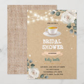 Liefde breekt theethema vrijgezellenfeest kaart (Voorkant / Achterkant)