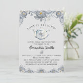 Liefde breekt Vrijgezellenfeest grijze Floral Kaart (Staand voorkant)