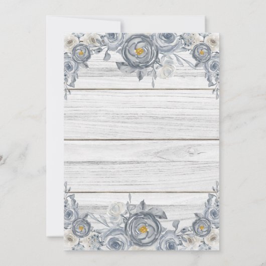 Liefde breekt Vrijgezellenfeest grijze Floral Kaart (Achterkant)