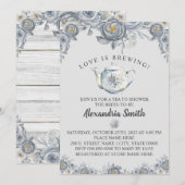 Liefde breekt Vrijgezellenfeest grijze Floral Kaart (Voorkant / Achterkant)