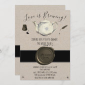 Liefde breekt | Vrijgezellenfeest van thee Kaart (Voorkant / Achterkant)