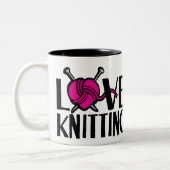 Liefde breien graphic roze wol mok (Links)