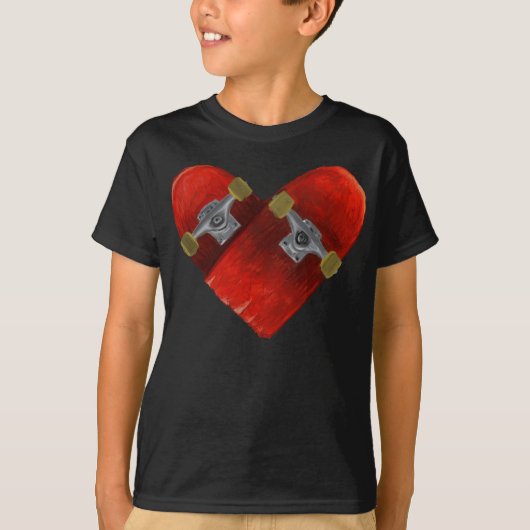 Liefde brein-board skateboardontwerp t-shirt (Voorkant)